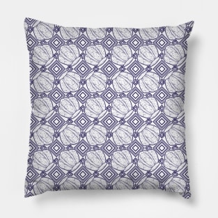 Beautiful Line Art Seashells Seamless Surface Pattern Design Pillow