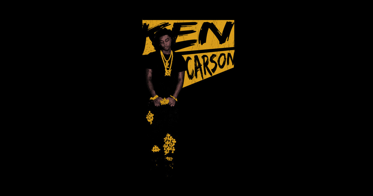Vintage Rapper With Gold Typography - Ken Carson - Sticker | TeePublic