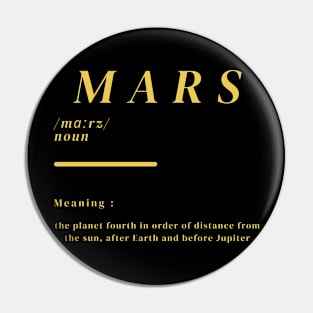 Word Mars Pin