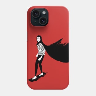 A girl walks home alone at night Phone Case