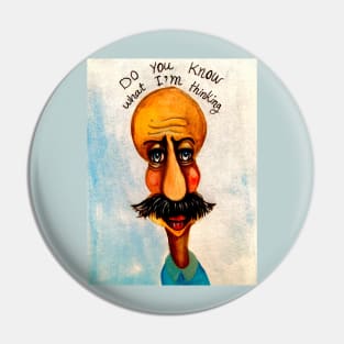 Mustache man Pin