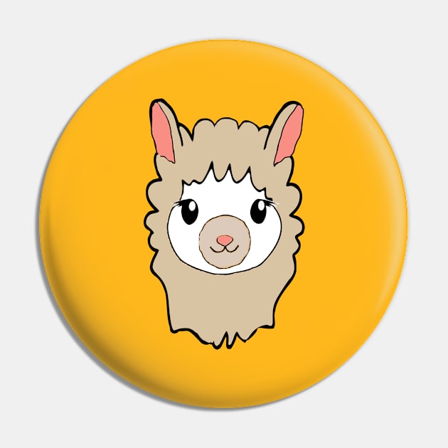 Cute Llama Drawing Pin by Braznyc