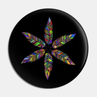 Rainbow Feathers Pin