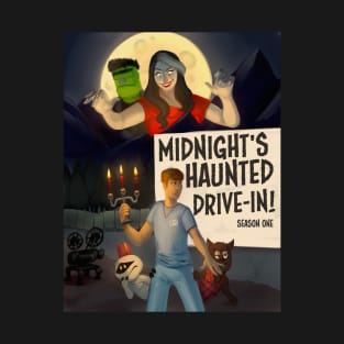 Midnight's Haunted Drive-In! Poster T-Shirt