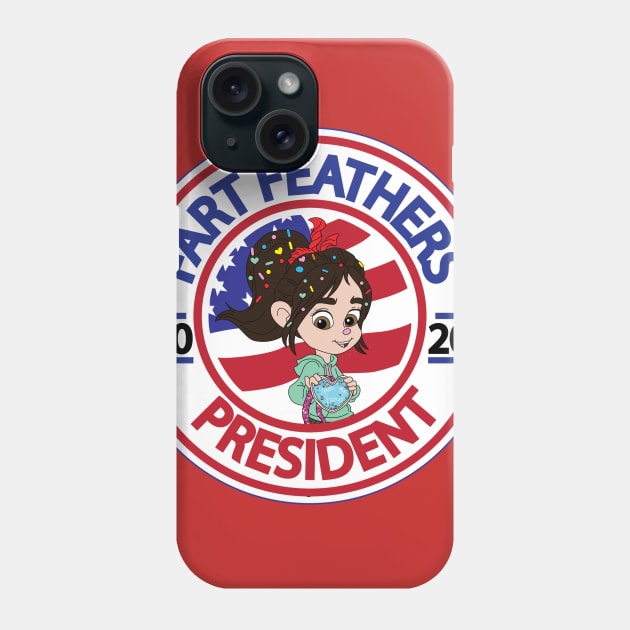 Vanellope von Schweetz Fart Feathers for president Phone Case by EvilGypsyWoman