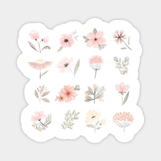 Boho Watercolor Relaxing Calming Flowers Instagram Highlight Icons Magnet