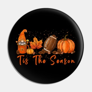 Tis The Season Pumpkin Leaf Latte Fall Thanksgiving Football Pin