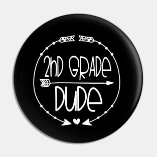 2nd Grade Dude Back to School Teacher Student Cute Gift Pin