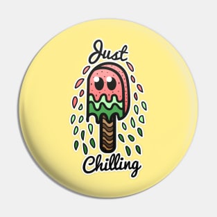 Just Chilling Watermelon Ghost Ice Lolly Pin