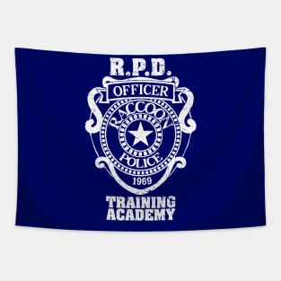 Raccoon Police Department Training Academy RPD T-Shirt Tapestry