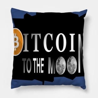 bitcoin to the moon crypto logo 2019 Pillow