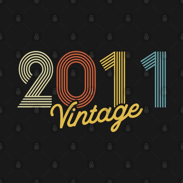 11 Years Old Vintage 2011 11th Birthday Retro by tobzz