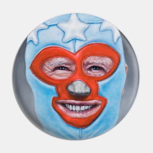 Joe: Wrestling Mask Portrait Pin