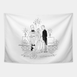 Vintage inspired wedding design Tapestry