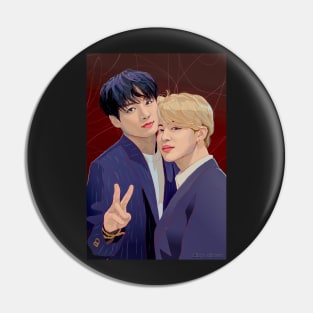 Jikook portrait Pin