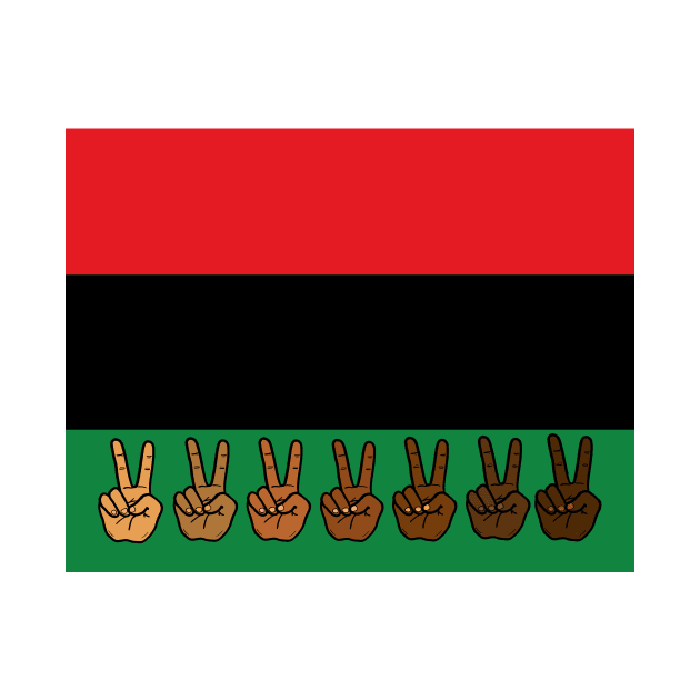 Pan African flag Juneteenth black freedom liberation by Nalidsa