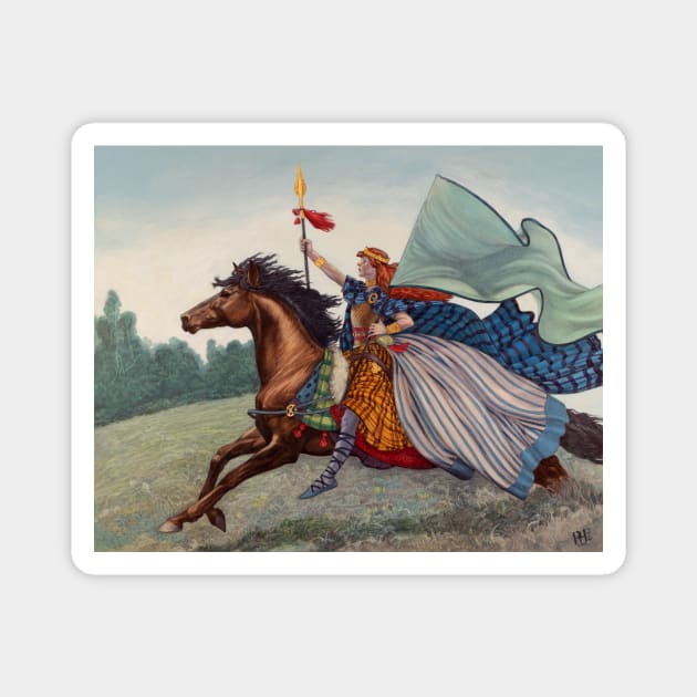 Queen Boudicca Magnet by RebeccaYanovskaya