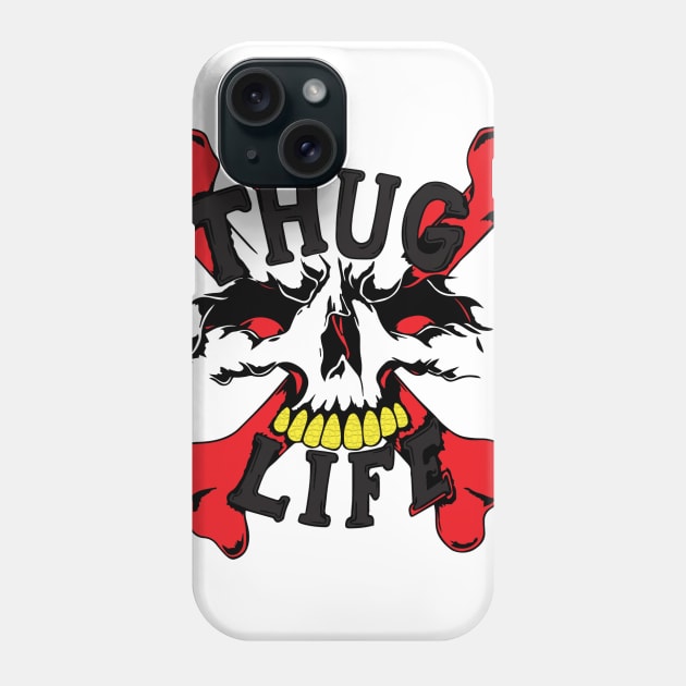 Thug Life Skull Phone Case by salesgod