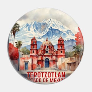 Tepotzotlan Estado de Mexico Vintage Tourism Travel Pin