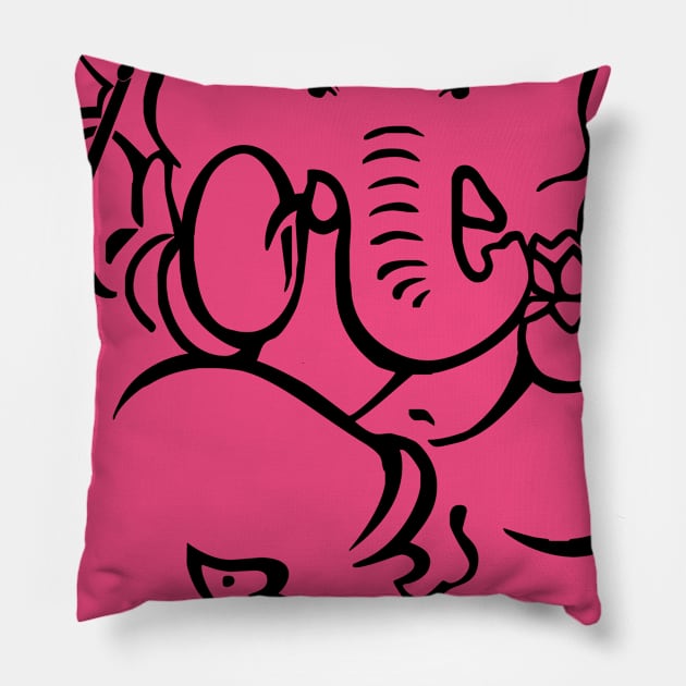 Ganesha (by Om) Pillow by AnyMEmdq