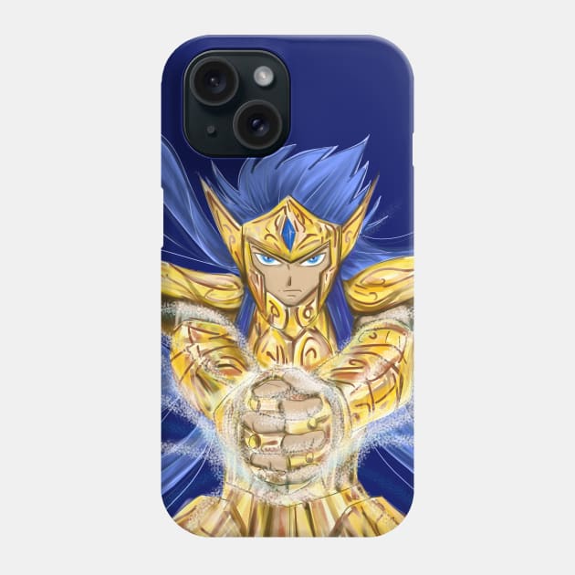 camus the aquarius cloth saint in saint seiya anime ecopop golden art Phone Case by jorge_lebeau