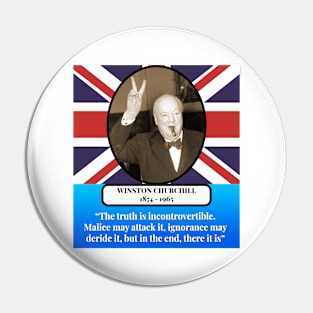 Winston Churchill Quote Pin