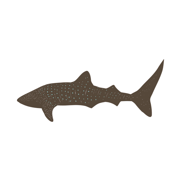 Whale Shark Swimming Side View WPA Art by patrimonio