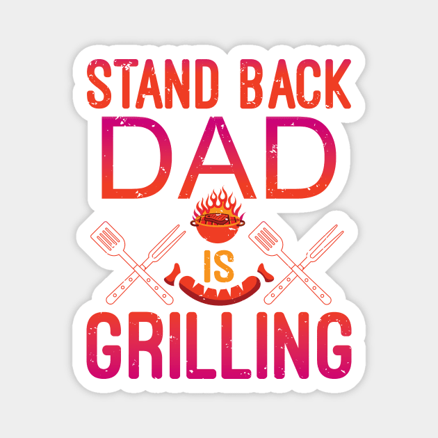 Grilling Dad BBQ Party Magnet by PixelArt