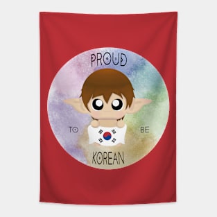 Proud to be Korean (Sleepy Forest Creatures) Tapestry