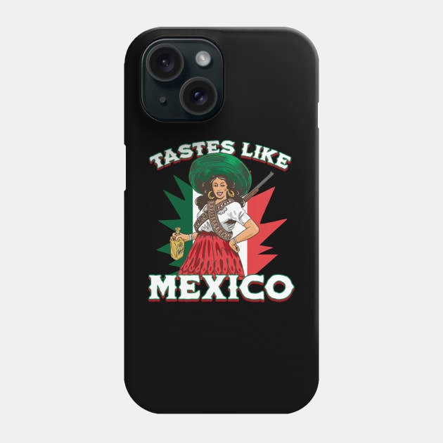 Tastes like Mexico Funny Tequila Shirt Phone Case by Emmi Fox Designs