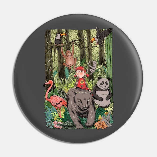 Middle of the Jungle Pin by yuhunaya