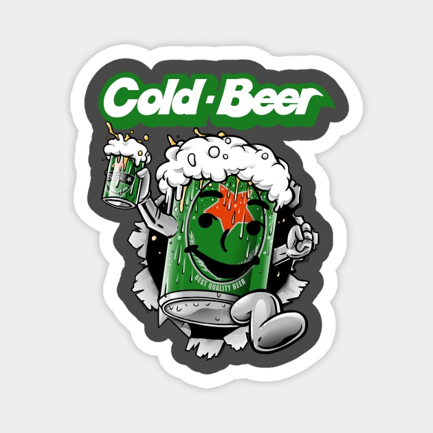 Cold Beer Magnet by joerock