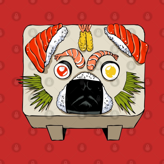 Pug Sushi by huebucket