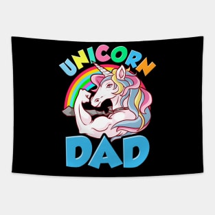 Awesome Unicorn Dad Cool Unicorn Dads Tapestry