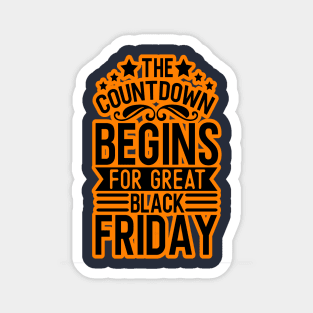 black friday, orange and black friday Magnet