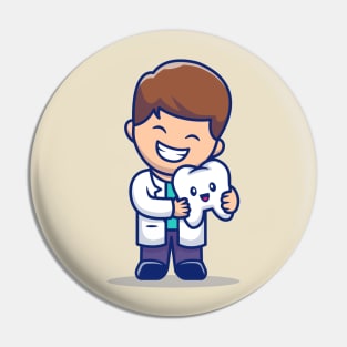 Cute Dentist With Tooth Pin