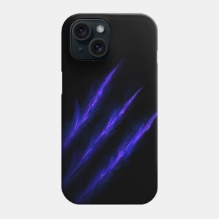 Triple Scratches purple neon Phone Case