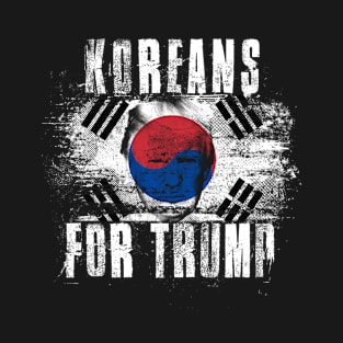 Koreans For Trump - Trump 2020 Patriotic Flag T-Shirt