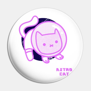 Cute Astro Cat Stargazer Pin