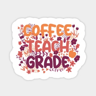 Coffee Teach Grade in Orange Magnet