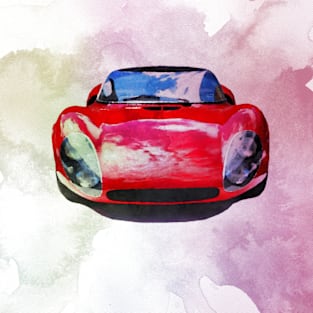 Vintage Alfa Romeo in watercolor Magnet