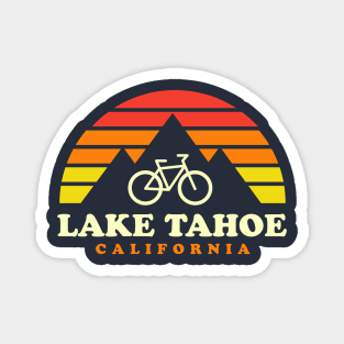 Lake Tahoe California Mountain Biking MTB Trails Retro Magnet