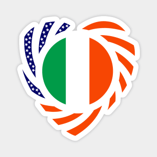 Irish American Multinational Patriot Flag (Heart) Magnet