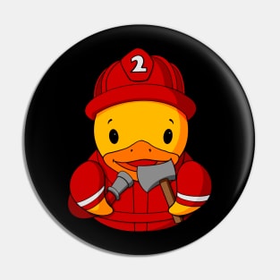 Fireman Rubber Duck Pin