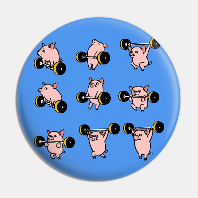 Olympic Lifting Pig Pin by huebucket