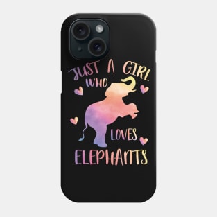 Just a girl who loves elephants Phone Case