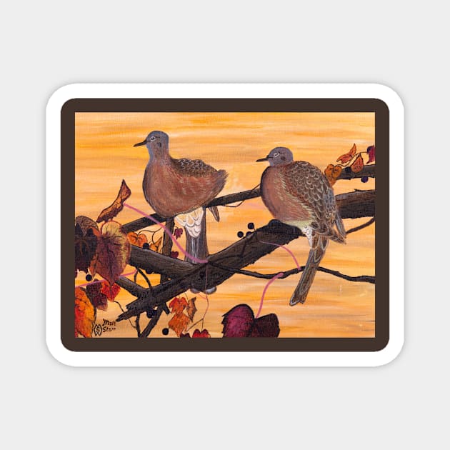 Doves at Dawn Magnet by Matt Starr Fine Art