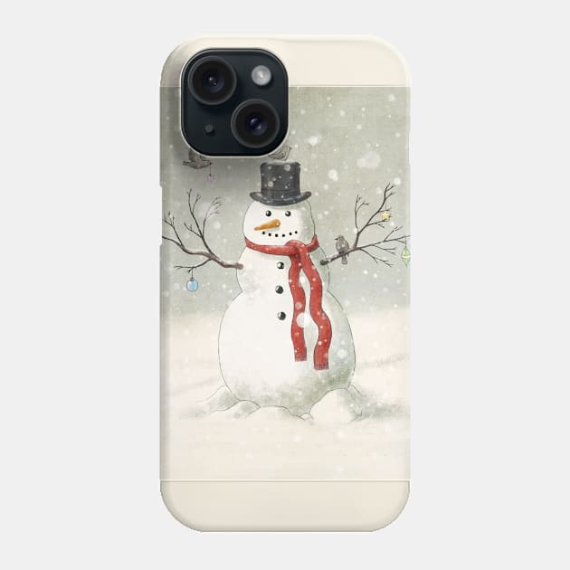 The Snowman Xmas Phone Case by Terry Fan