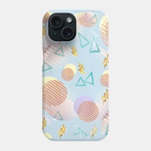 Abstract meadow circles passing through gold are flowers, green triangles are leaves zigzags - they are buzzards Phone Case