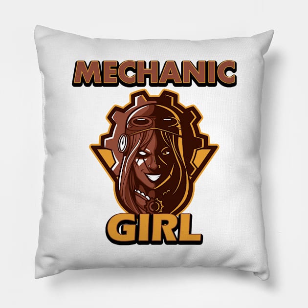 Mechanic Girl! Pillow by Johan13